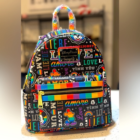 Disney Parks Mickey Mouse Loungefly Mini Backpack Disney Pride New with Tags - Picture 2 of 5